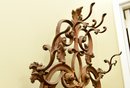 Victorian French Rococo Style Cast Iron Hall Tree With Umbrella Stand