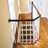 A Wood Stair Rail And Railing - Rear Stairs