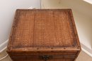 Bohemian Boho Bamboo Rustic Trunk File Storage Chest And Waste Paper Basket