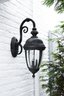 A Collection Of 4 Exterior Metal Lights With Handmade Seedy Glass