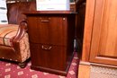 Courant File Cabinet With Honey Cherry Wood Finish And Polished Brass Pulls (RETAIL $2,334)