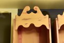 Pair Of Hand Made Decorative Wooden Bookcases / Display Shelves