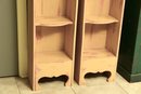 Pair Of Hand Made Decorative Wooden Bookcases / Display Shelves
