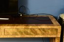 Three Drawer Wood Inlaid Console Table