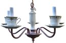 Teacup And Saucer Themed Five Arm Chandelier