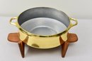 Pair Of Chafing Dishes - Dansk Teak And Japanese Copper And Wood