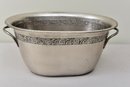 Collection Of Pewter Serving Items - Pottery Barn Ice Bucket, Wilton Serving Platter And Butter Lidded Bowl