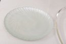 Glass Serving Platter, Round Glass Serving Plate And Set Of Five Glass Plates