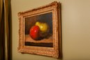 Still Life Oil On Canvas Painting Of Fruits With Sorita Gold Wood Frame