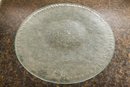 Crate & Barrel Alicante Recycled Glass Centerpiece Bowl And Plate