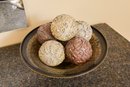 Mosaic Pedestal Bowl With Decorative Balls