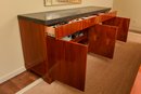 Manhattan Custom Design Cabinetry Hi-buff Mahogany Server With Granite Top (RETAIL $9,950)