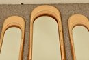 Set Of Three Robert Hargrave Handmade Wood Oblong Wall Mirrors