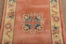 Hand Knotted Floral Wool Runner Rug