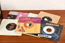 Collection Of Assorted 45 Vinyl Records With Stand
