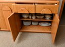 Vintage Oak Display China Cabinet