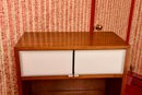 George Nelson For Herman Miller Two Tiered Lighted Night Stand With Slide Out Middle Tray