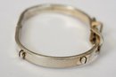 Pair Of Sterling Silver Child's Buckle Bangle Bracelets