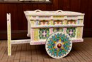 Sarchi Beautiful Costa Rican Hand Painted Oxcart / Bar Cart