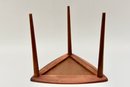 Pair Of Mid-Century Walnut And Laminate Triangular Stacking Tables