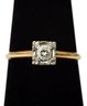Antique 14k White And Yellow Gold Ring With Center Diamond (Size 7)