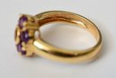 Child's Amethyst 14k Gold Ring And Matching Earrings