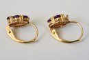 Child's Amethyst 14k Gold Ring And Matching Earrings