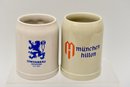 Pair Of Franklin Mint Collectors Society Beer Steins, Lowenbrau Beer Stein And Munchen Hilton Beer Stein