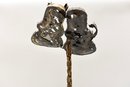 Bronze Holocaust Art Violin Sculpture And Stand By Israeli Artist Chaim Hendin
