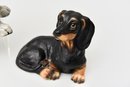 Lefton Daschund Dog Figurine And Ceramic Scottish Terrier Dog Figurine