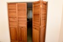 Pair Of Wooden Mid-century Louver Four Panel Door