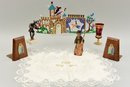 Signed Rossi Drama Menorah, Fay Avishay Sterling Israel Sculpture, Pair Of Wood Bookends And More