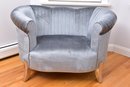 Glory Furniture Velvet Quilted Chair With Furry Pillow (1 Of 2) RETAIL $728