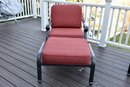 Fortunoff Cast Aluminum Arm Chair With Matching Ottoman And Roger's Cushions