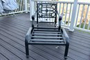 Fortunoff Cast Aluminum Arm Chair With Matching Ottoman And Roger's Cushions