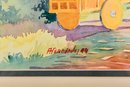 Signed And Dated Kelly And F. Hernandez Framed Watercolor Paintings