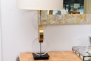 Vintage Brass And Acrylic Glass Three Stacked Disc Table Lamp