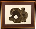 Signed Jansen Framed Limited Edition Lithograph Titled 'Reclining Woman'