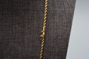 14K Yellow Gold Rope Style Necklace With Barrel Style Box Clasp And Safety Lock (RETAIL $1,200)