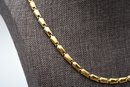 14K Yellow Gold Stampado Style Necklace With Lobster Clasp In A High Polish Finish