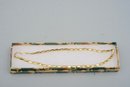 14K Yellow Gold Stampado Style Necklace With Lobster Clasp In A High Polish Finish