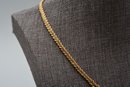 14K Yellow Gold Double Graduated Rope Necklace With Cabochon Cut Bezel Set Larimer Stone