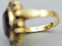 14K Yellow Gold Garnet Ring - Size: 5