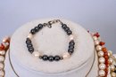 Hematite Necklace With Fresh Water Pearls, Coral Necklace, Faux Pearl Necklaces And More