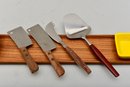 Digsmed Teak Tray, Vintage Lazy Susan, Pair Of Cheese Knives And More