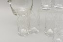 Set Of Ten Good Quality Tall Drinking Glasses And Pair Of Clear Glass Pitchers - Perfect For Ice Tea!