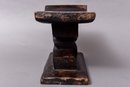 Hand Carved Wooden Ashanti Stool And Sarcophagus Figurine