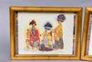 Pair Of Signed Charlotte Firbank-king Prints (Zulu & Gcaleka) In Gilt Wood Frames