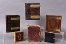 Set Of Six Antique Photograph Cases With Antique Tin Type Photos And More