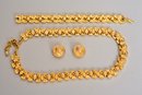Monet Necklace, Bracelet And Matching Pierced Earrings Set